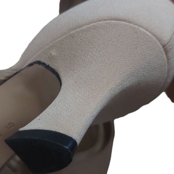 YVES Saint Laurent Satin Champagne Kitten Heels Wedding - Picture 10 of 14